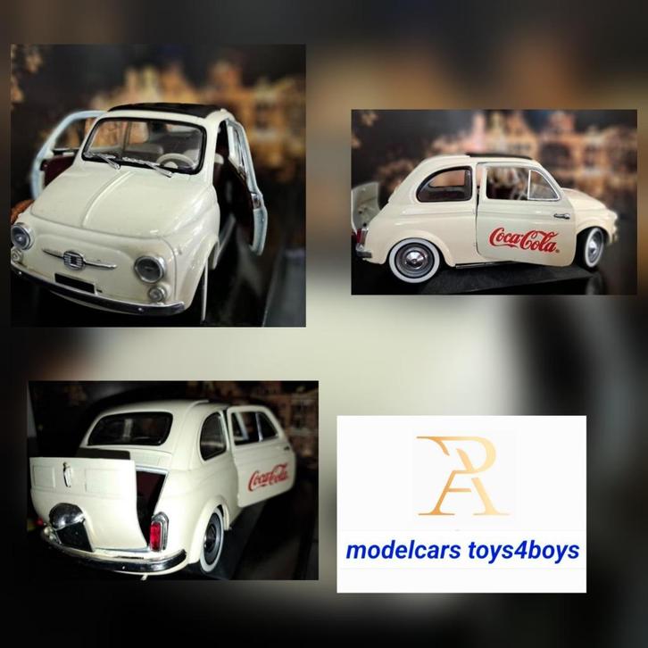 Fiat 500 Coca Cola model 1960 Special Edition 1/18, Hobby en Vrije tijd, Modelauto's | 1:18, Nieuw, Auto, Solido, Verzenden