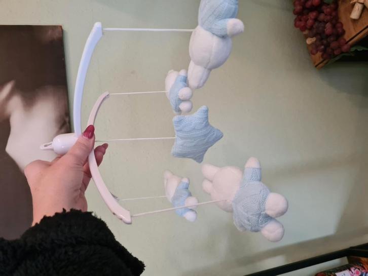 Box/bed mobiel muziekmobiel Nijntje miffie blauw 2 muziekjes, Kinderen en Baby's, Boxen, Zo goed als nieuw, Overige vormen, Ophalen