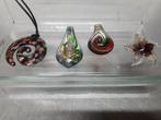 4 VINTAGE GLAZEN MURANO SIERADEN HANGERS in PERFECTE STAAT, Antiek en Kunst, Antiek | Glas en Kristal, Ophalen of Verzenden