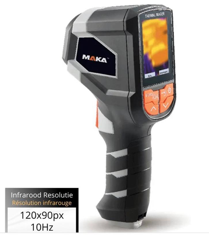 Warmtebeeldcamera te huur - €25/dag, Doe-het-zelf en Verbouw, Meetapparatuur, Gebruikt, Temperatuur, Ophalen of Verzenden