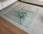 Glazen Design Tafel, Huis en Inrichting, Ophalen, Gebruikt, Vierkant, 50 tot 100 cm