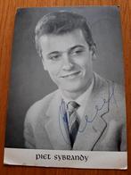 kaart met foto van zanger Piet Sybrandy met handtekening, Ophalen of Verzenden, Gebruikt, Foto of Kaart, Gesigneerd