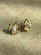 Klaver Oorbellen met Parel, Verzenden, Nieuw, Roze, Met edelsteen