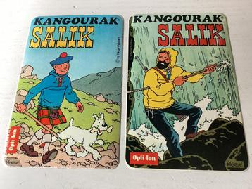 2 stickers Kangourak Salik (Kuifje) beschikbaar voor biedingen