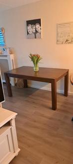 Mooie hardhouten eettafel 90x160cm, Huis en Inrichting, Tafels | Eettafels, 50 tot 100 cm, Gebruikt, Rechthoekig, Ophalen