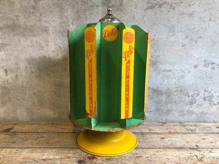 curiosa | vintage draaiend metalen winkeldisplay Frankrijk, Antiek en Kunst, Curiosa en Brocante, Ophalen of Verzenden