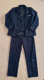 Driedelig pak / kostuum jongen donkerblauw maat 140, Kinderen en Baby's, Kinderkleding | Maat 140, Ophalen of Verzenden, Gebruikt