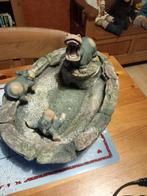 Fontein met nijlpaardjes, Ophalen, Zo goed als nieuw, Kunststof, Fontein