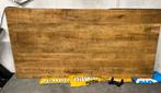 Eetkamer tafel mangohout met zwart metalen poot, Huis en Inrichting, Tafels | Eettafels, Ophalen, Zo goed als nieuw, Vijf personen of meer