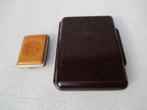 Bakeliet, Sigarenkoker, Leren lucifer etui. 1920 en 1950., Ophalen of Verzenden, Gebruikt, Tabaksdoos of Verpakking