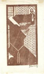 Dirk Koning houtsnede "De Monnik", gesigneerd, Ophalen, Minder dan 50 cm, Gebruikt, Oorspronkelijke maker