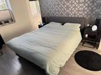 2 persoons Karlsson boxspring (donker grijs), Ophalen, Tweepersoons, Zo goed als nieuw, 200 cm