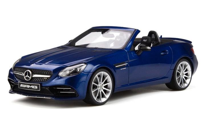 GT Spirit Mercedes-Benz SLC43 AMG R172 Brilliant Blue - 2016, Hobby en Vrije tijd, Modelauto's | 1:18, Zo goed als nieuw, Auto