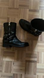 Poelman zwarte biker boots maat 41, Kleding | Dames, Schoenen, Ophalen of Verzenden, Zo goed als nieuw, Zwart