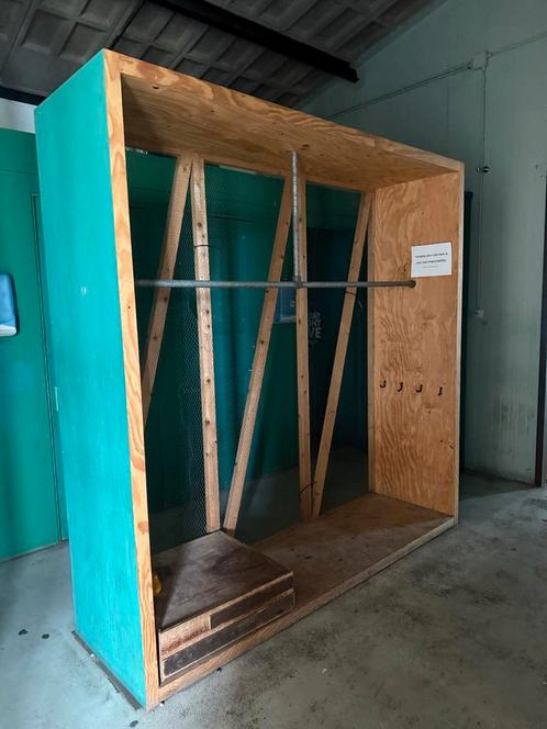 Houten Kapstok met Metalen Details, Huis en Inrichting, Woonaccessoires | Kapstokken, Gebruikt, Staande kapstok, 150 tot 200 cm