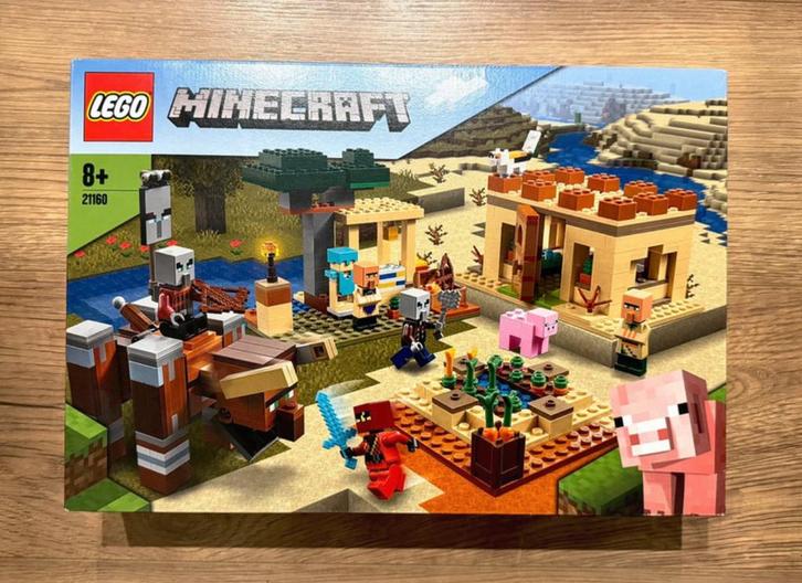 Minecraft Lego - 21160 - De Illager Overval, Kinderen en Baby's, Speelgoed | Duplo en Lego, Zo goed als nieuw, Ophalen of Verzenden