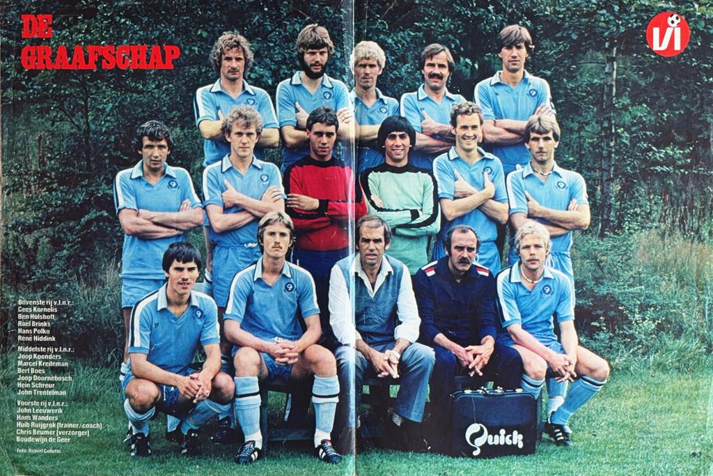 Elftalposter De Graafschap - seizoen 1980/1981, Ophalen of Verzenden, Gebruikt, Ajax, Poster, Plaatje of Sticker