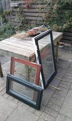 Hardhouten ramen met dubbelglas, Ophalen, Gevelraam of Ruit, Gebruikt, Minder dan 80 cm