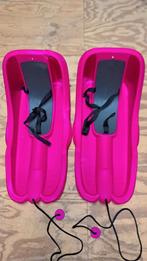 Roze kunstof baby sleetjes., Ophalen, Rugleuning, Zo goed als nieuw