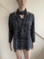 Studio Anneloes travelstof top zwart wit maat 40 met band, Maat 38/40 (M), Studio Anneloes, Zwart, Ophalen of Verzenden