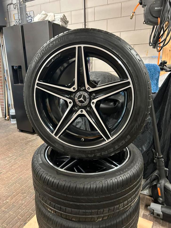 orgi mercedes amg wielen breedset 18" c klasse w205, Auto-onderdelen, Banden en Velgen, Banden en Velgen, Zomerbanden, 19 inch
