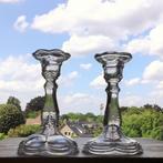 Stel Kandelaars Brockwitz 1915 Art Nouveau, Ophalen of Verzenden, Glas
