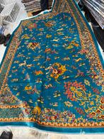 Perzisch-Iraans zijden tapijt – jachtmotief, blauw, Huis en Inrichting, Stoffering | Tapijten en Kleden, Blauw, 200 cm of meer