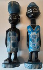 2x afrikaanse beelden, Antiek en Kunst, Kunst | Beelden en Houtsnijwerken, Ophalen of Verzenden
