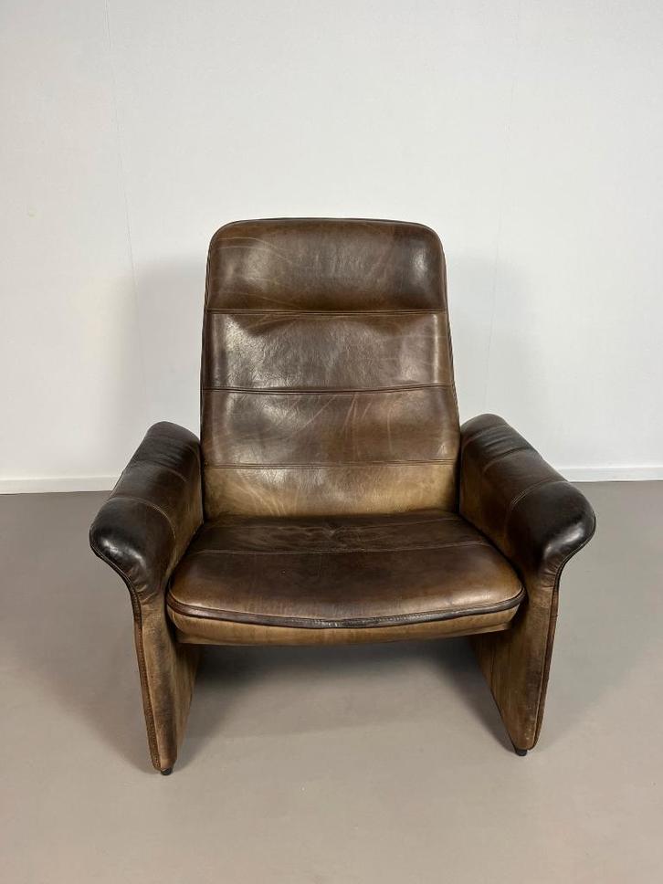 Vintage design leren DS50 lounge fauteuil, De Sede, ca 1970, Huis en Inrichting, Fauteuils, Gebruikt, 50 tot 75 cm, 75 tot 100 cm