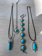 Kettingen armband blauwe turkoois stenen, Blauw, Met edelsteen, Ophalen of Verzenden, Zo goed als nieuw