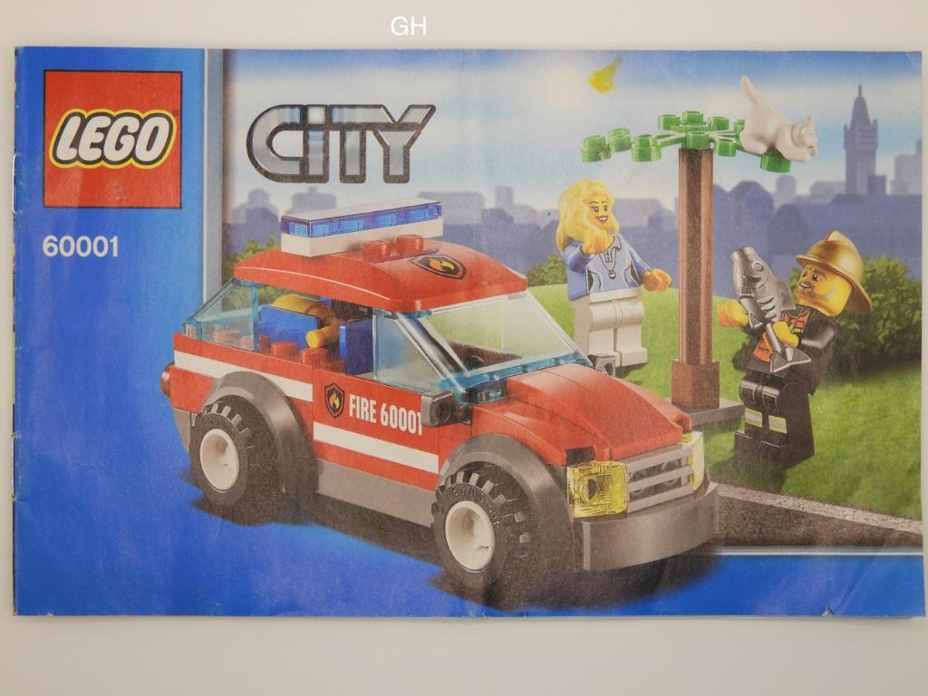 Lego 60001 Fire Chief Car, Ophalen of Verzenden, Gebruikt, Complete set, Lego