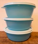 Tupperware Ruimteschaaltjes 600 ml Lichtblauw Set 3 Nieuw, Ophalen of Verzenden, Nieuw, Overige typen