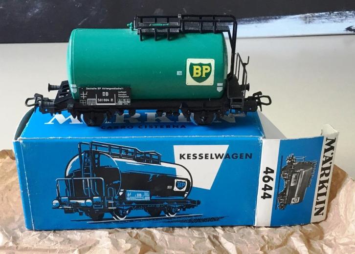 MäRKLIN H0 # 4644 KETELWAGEN BP GROEN DB 1973 N in OVP, Hobby en Vrije tijd, Modeltreinen | H0, Nieuw, Wagon, Wisselstroom, Märklin