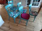 Eetkamer stoelen., Ophalen, Gebruikt, Blauw, Vijf, Zes of meer stoelen