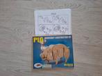 Pig woodcraft construction kit, Ophalen of Verzenden, Nieuw