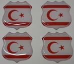 3D Turkse Republiek Noord-Cyprus gel vlag stickers 3x3cm, Verzenden, Nieuw, Overige typen