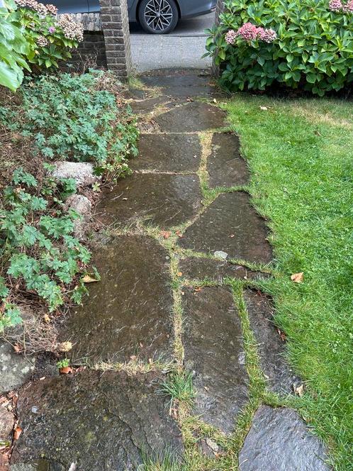 Flagstones rood | Leisteen | Natuursteen, Tuin en Terras, Tegels en Klinkers, Gebruikt, Terrastegels, Natuursteen, Minder dan 5 m²