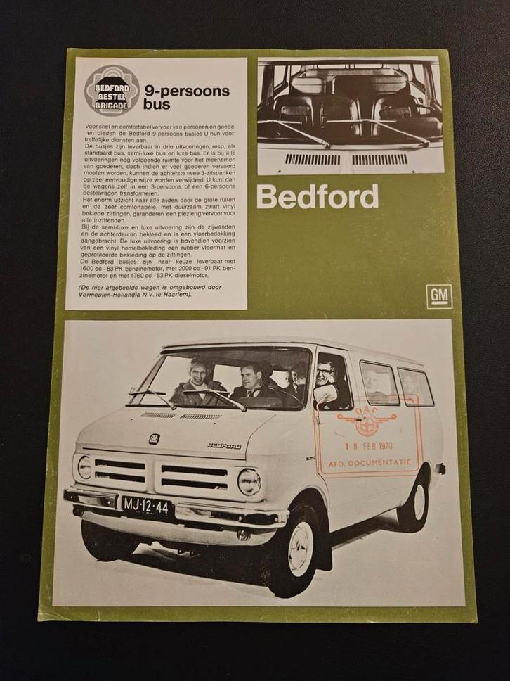 Leaflet Bedford, Boeken, Auto's | Folders en Tijdschriften, Zo goed als nieuw, Overige merken, Ophalen of Verzenden
