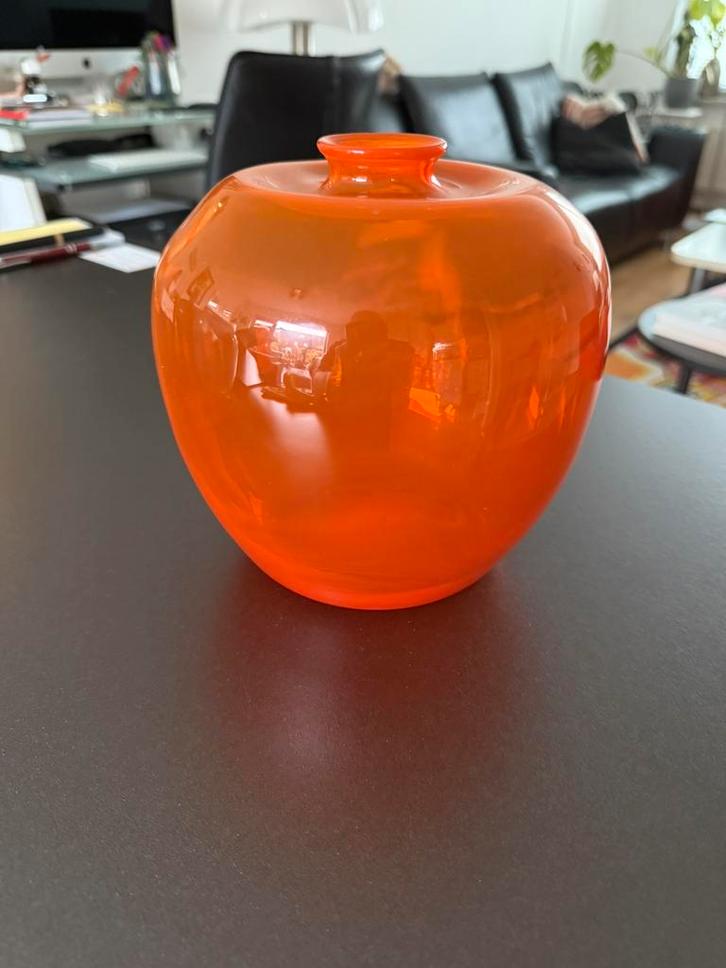 Copier oranje serica vaas, Antiek en Kunst, Antiek | Glas en Kristal, Ophalen