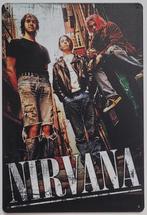 Nirvana band foto reclamebord van metaal wandbord deco, Info@deconoord.nl, Deco Noord, Nieuw, Ophalen of Verzenden