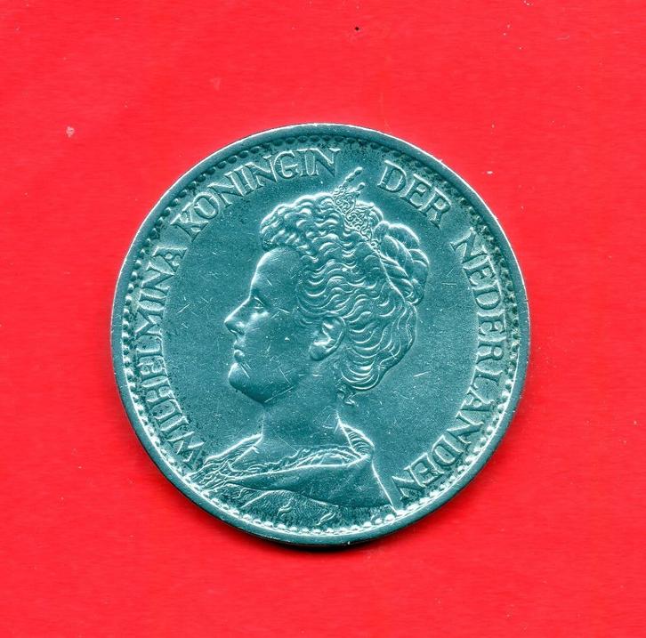 WILHELMINA 1 GULDEN 1916 EEN TOP MUNT ZILVER, Postzegels en Munten, Munten | Nederland, Losse munt, 1 gulden, Koningin Wilhelmina