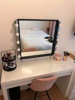 Ikea malm makeuptafel incl lampen en spiegel, Ophalen, Zo goed als nieuw, 50 tot 100 cm, Minder dan 100 cm