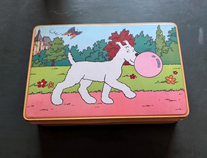 Vintage Kuifje Metalen Trommel, Antiek en Kunst, Curiosa en Brocante, Ophalen of Verzenden