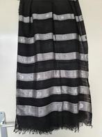 Sjaal zwart zilver gestreept met bolletjes, Ophalen of Verzenden, Nieuw, Sjaal
