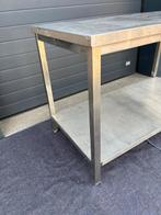 RVS werkbank werktafel, Doe-het-zelf en Verbouw, Werkbanken, Gebruikt, Niet ingevuld, Niet ingevuld, Ophalen