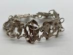 Z425 Prachtige zilveren brutalist armband, Sieraden, Tassen en Uiterlijk, Ophalen of Verzenden, Zo goed als nieuw, X, Zilver