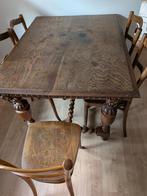 Mooie antieke tafel met 6 bijpassende stoelen, Antiek en Kunst, Antiek | Meubels | Tafels, Ophalen