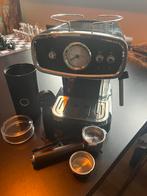 Silvercrest espressomachine zwart + incl. koffiebonenmaler, Witgoed en Apparatuur, Koffiezetapparaten, Gebruikt, Ophalen of Verzenden