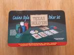 Pokerspel compleet met fiches en twee kaartspellen., Ophalen of Verzenden, Gebruikt