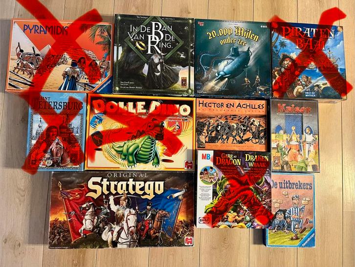 6 bordspellen met mooie artworks – Complete sets!, Hobby en Vrije tijd, Gezelschapsspellen | Bordspellen, Zo goed als nieuw, Ophalen of Verzenden